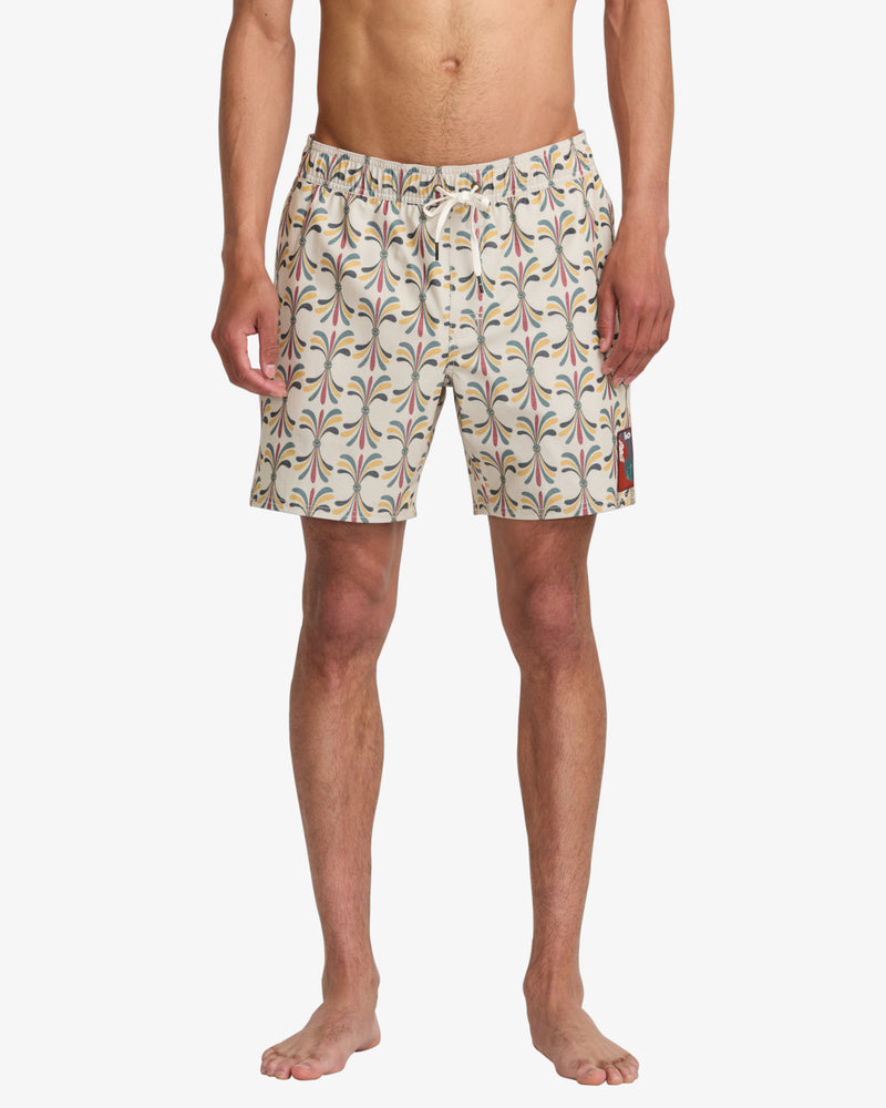 Load image into Gallery viewer, RVCA LA Eye Floral 17&quot; Board Shorts Light Khaki 23A251500_LKH
