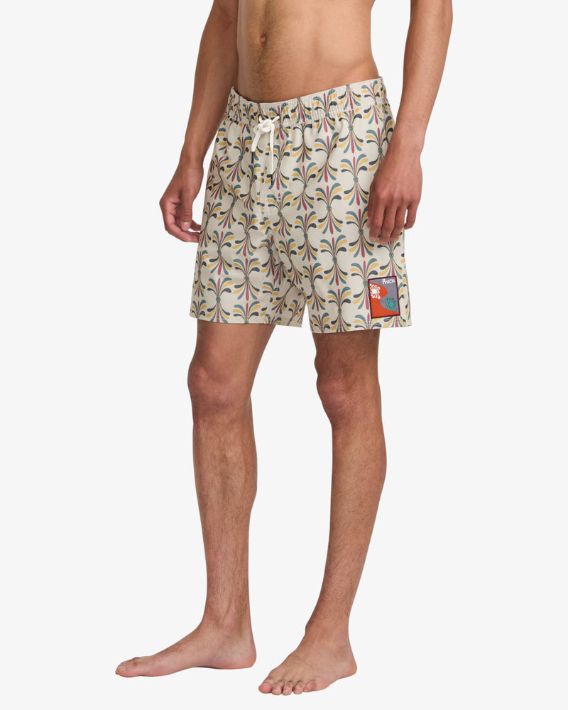 Load image into Gallery viewer, RVCA LA Eye Floral 17&quot; Board Shorts Light Khaki 23A251500_LKH
