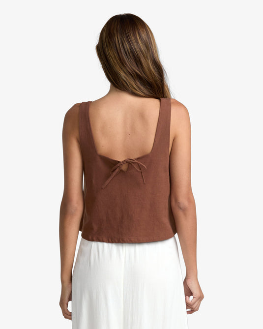 RVCA Women's Baker Vest Top Mocha 23B042506-MOC