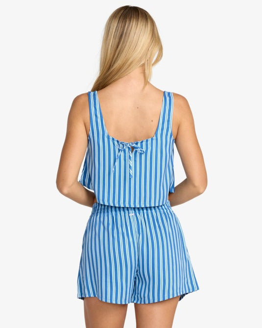 RVCA Women's Baker Top Vest Top Blue Relic 23B042506-REL