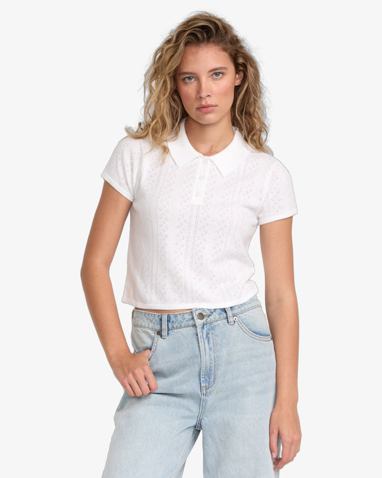 RVCA Women's Dawn Pullover Sweater Whisper White 23B071502_WPW