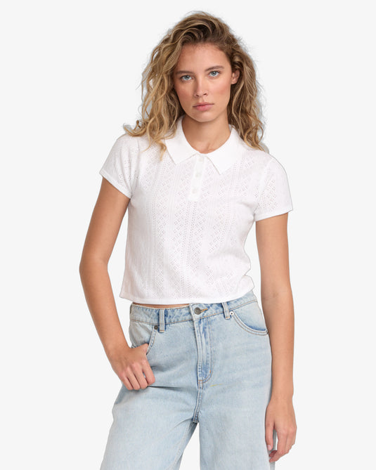RVCA Women's Dawn Pullover Sweater Whisper White 23B071502_WPW