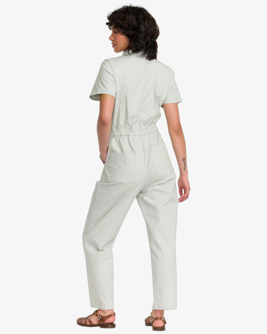 RVCA Women's Recession Jumpsuit Blue Fog 23B281505-BFG