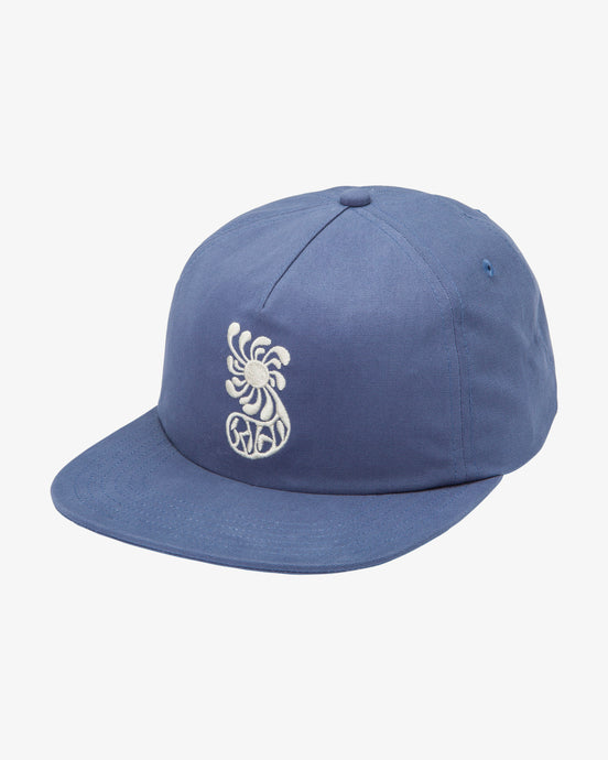 RVCA Mens LA Sunn Snapback Cap Vintage Navy 23D551500-VNY