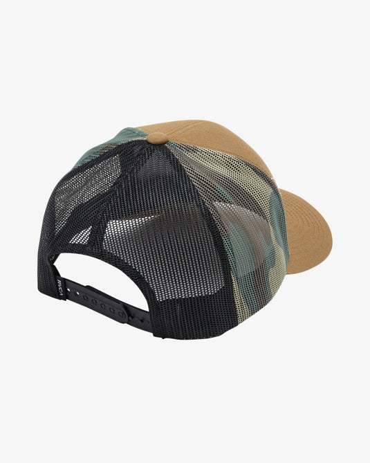 RVCA Men's Mission 2 Trucker Cap Camel 23D551511-CML