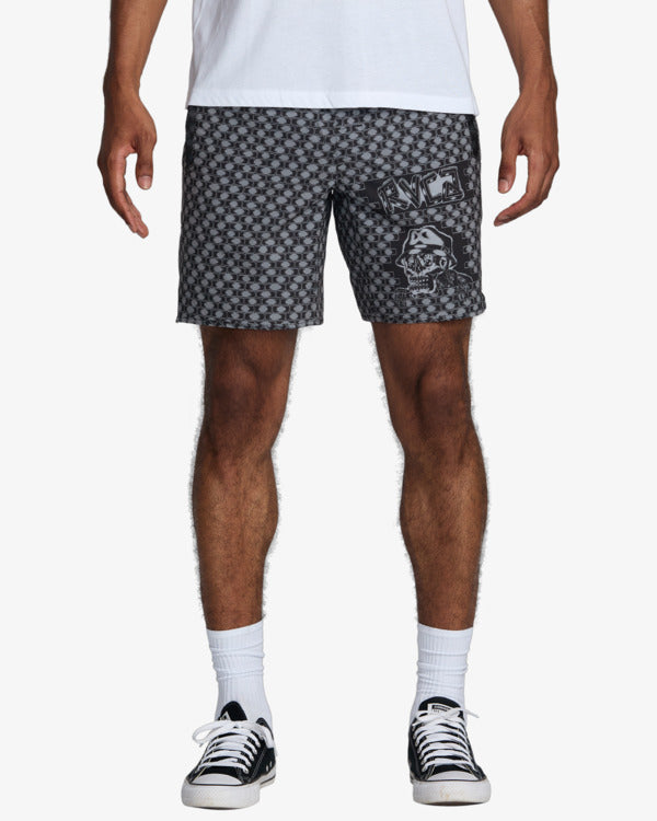 Load image into Gallery viewer, RVCA Men&#39;s Jesse Barba Yogger Stretch 17&quot; Elasticated Workout Shorts Black 23MS102501-BLK
