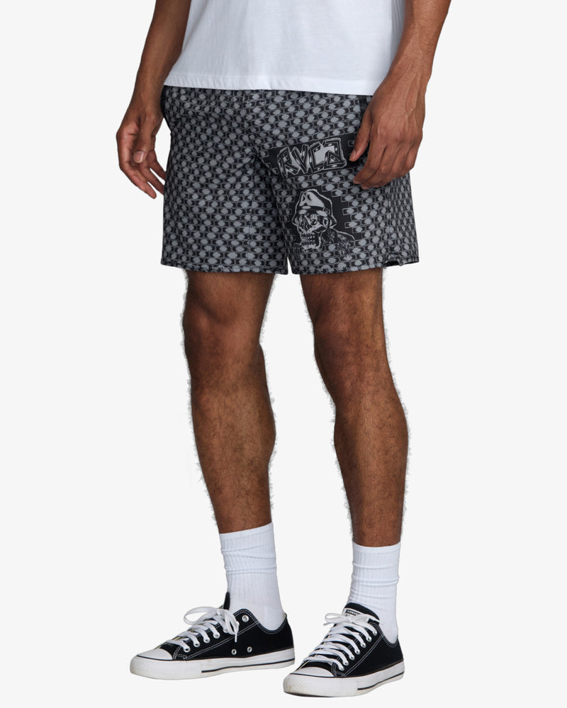 Load image into Gallery viewer, RVCA Men&#39;s Jesse Barba Yogger Stretch 17&quot; Elasticated Workout Shorts Black 23MS102501-BLK
