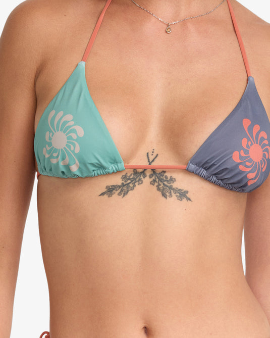 RVCA Women's Lauryn Skimpy Coverage Bikini Top Multi 23O131500_MUL