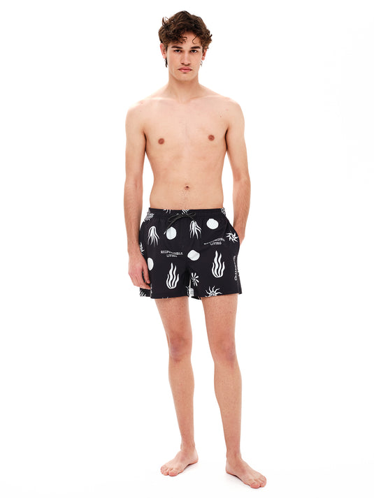 Emerson Men's Elastic Volleyball Swimsuit 36 cm Black 241.EM504.42-Pr426-Black