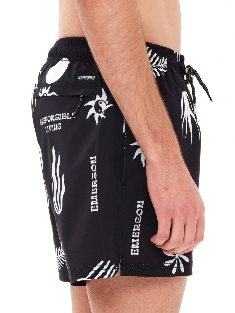 Load image into Gallery viewer, Emerson Men's Elastic Volleyball Swimsuit 36 cm Black 241.EM504.42-Pr426-Black
