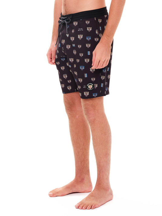 Emerson Men's Printed Recycled Boardshorts 49 cm Black 241.EM524.12-Pr414-Black