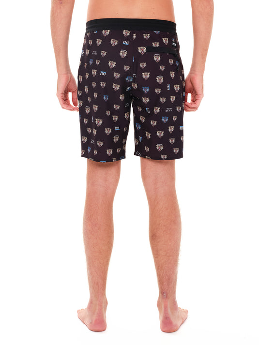 Emerson Men's Printed Recycled Boardshorts 49 cm Black 241.EM524.12-Pr414-Black