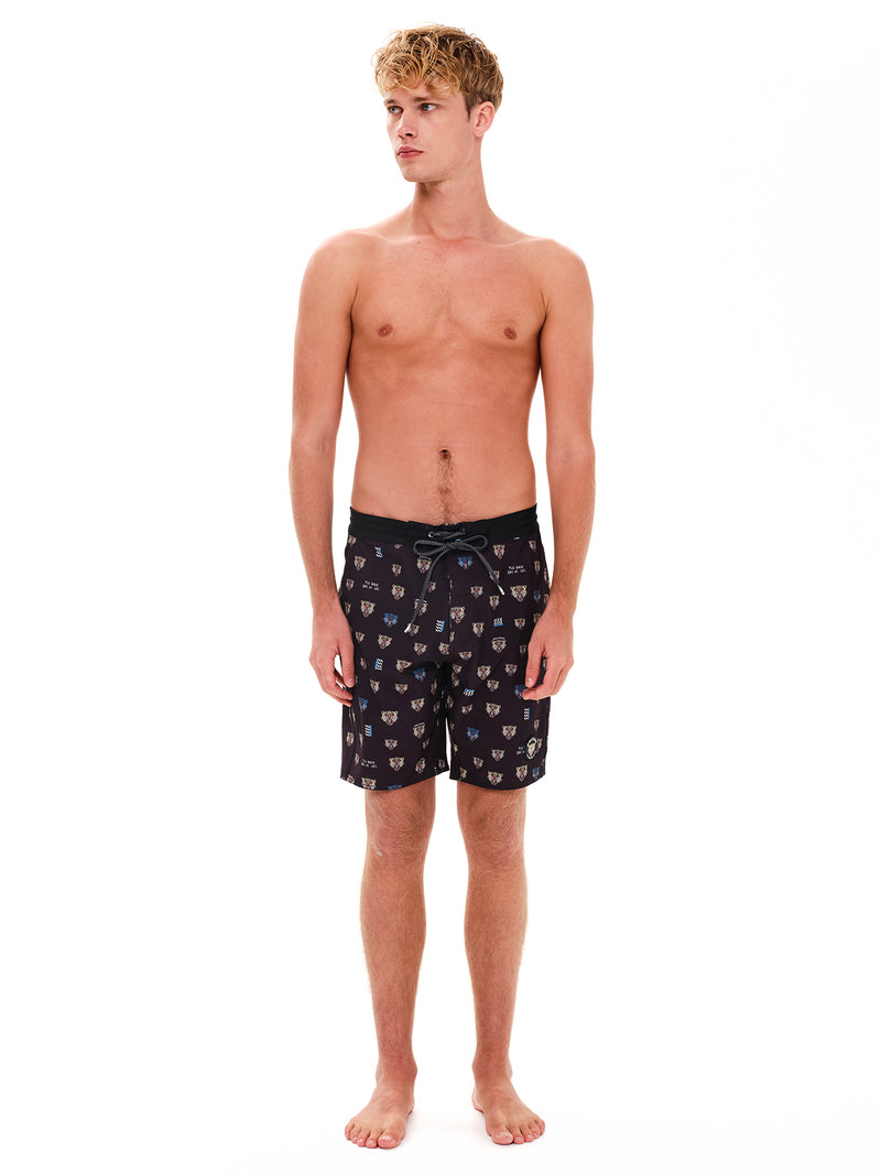 Load image into Gallery viewer, Emerson Men's Printed Recycled Boardshorts 49 cm Black 241.EM524.12-Pr414-Black

