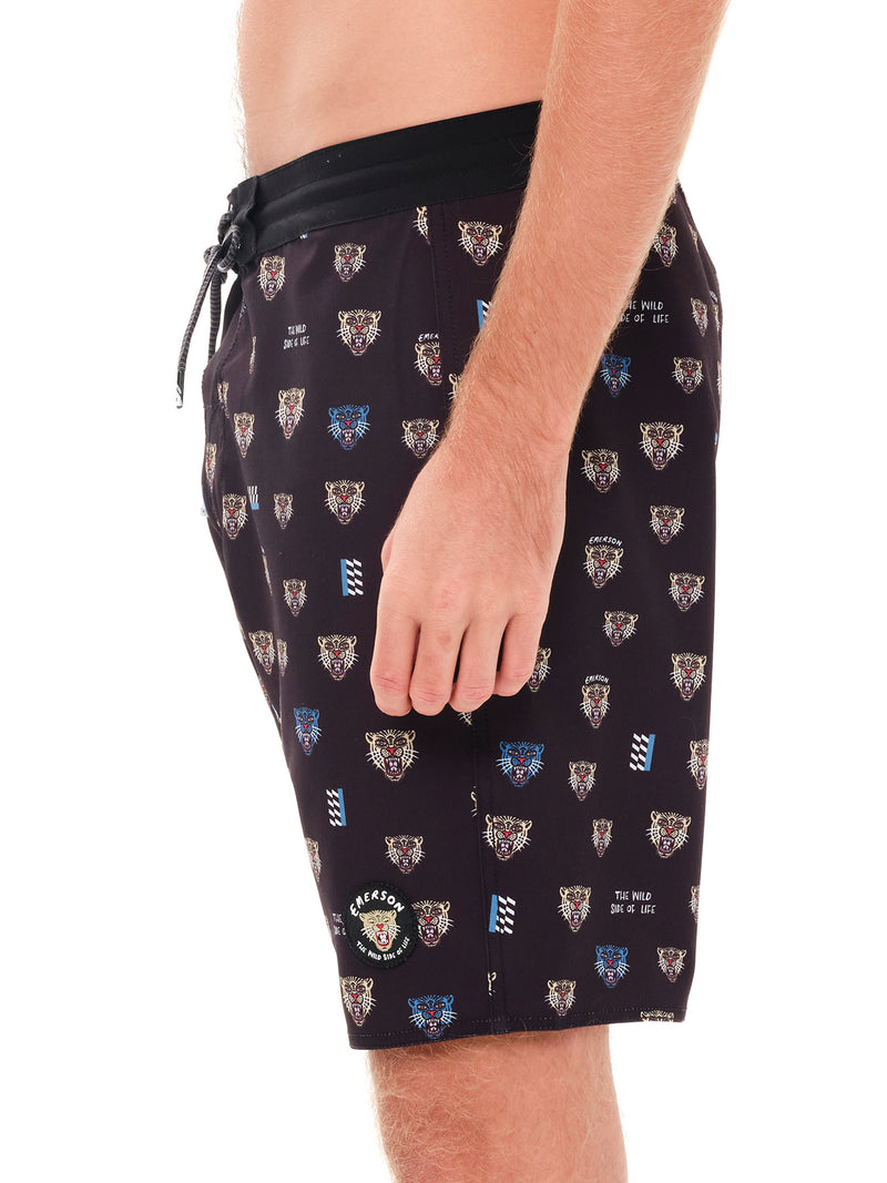 Load image into Gallery viewer, Emerson Men's Printed Recycled Boardshorts 49 cm Black 241.EM524.12-Pr414-Black
