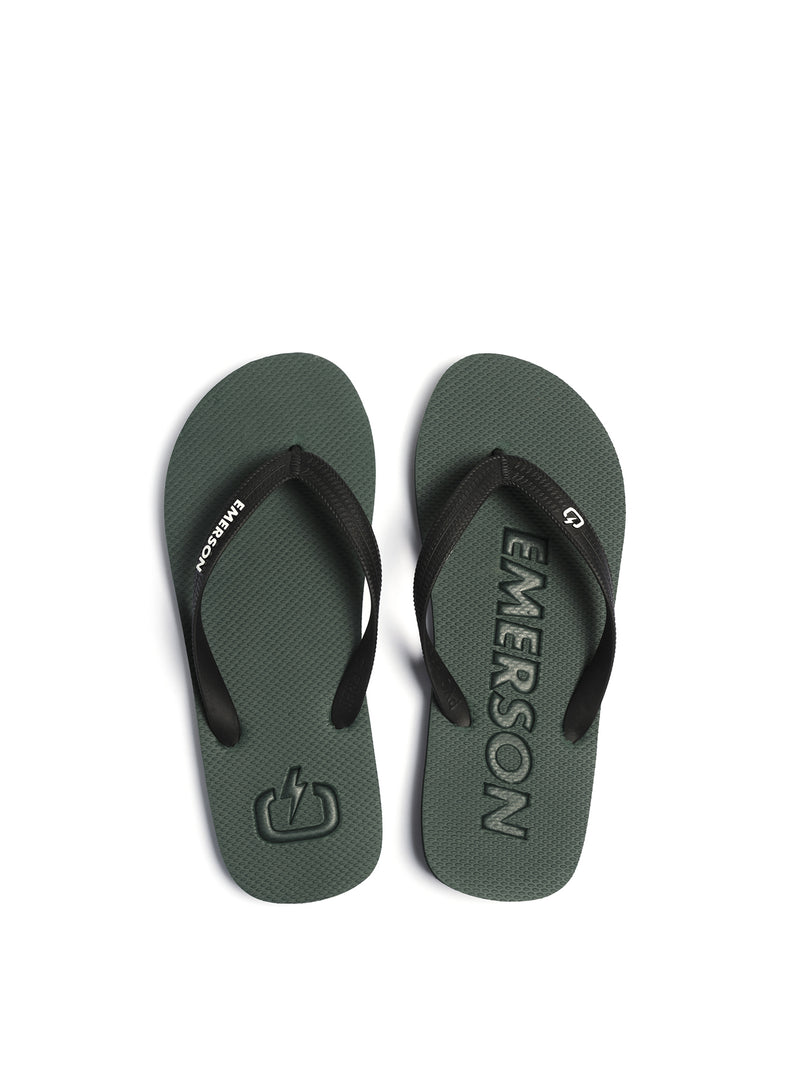 Load image into Gallery viewer, Emerson Men's Flip Flops Army Green/Black 41.EM95.03-Army-Green-Black

