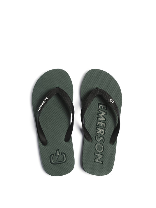 Emerson Men's Flip Flops Army Green/Black 41.EM95.03-Army-Green-Black