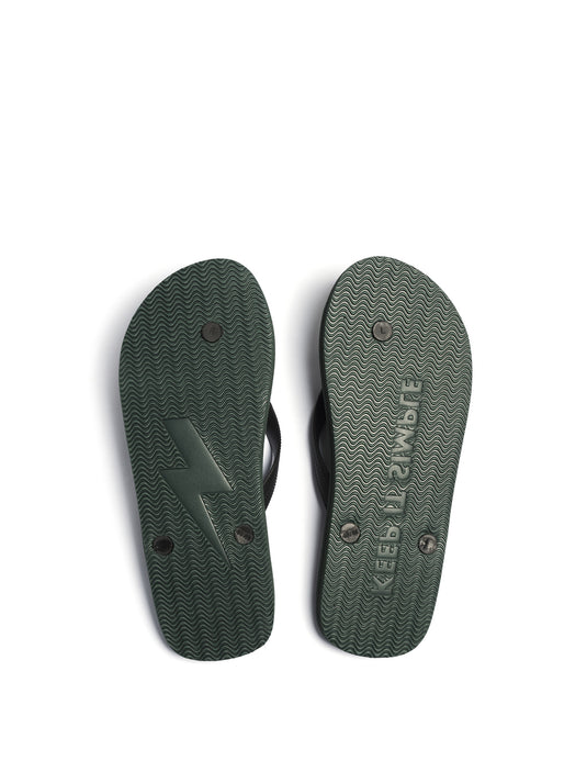 Emerson Men's Flip Flops Army Green/Black 41.EM95.03-Army-Green-Black
