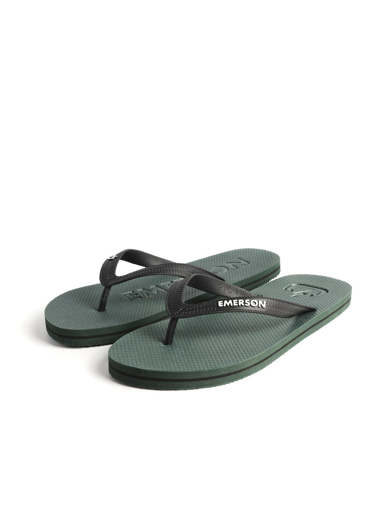 Load image into Gallery viewer, Emerson Men's Flip Flops Army Green/Black 41.EM95.03-Army-Green-Black
