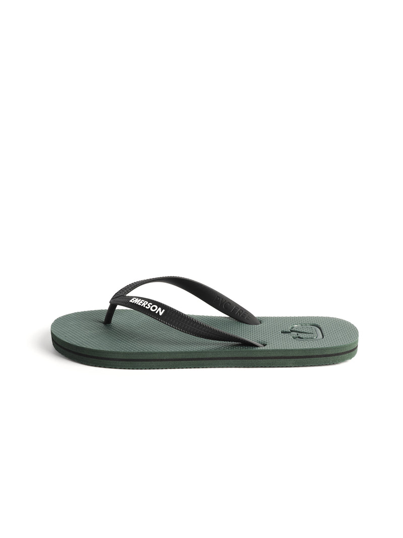 Load image into Gallery viewer, Emerson Men's Flip Flops Army Green/Black 41.EM95.03-Army-Green-Black

