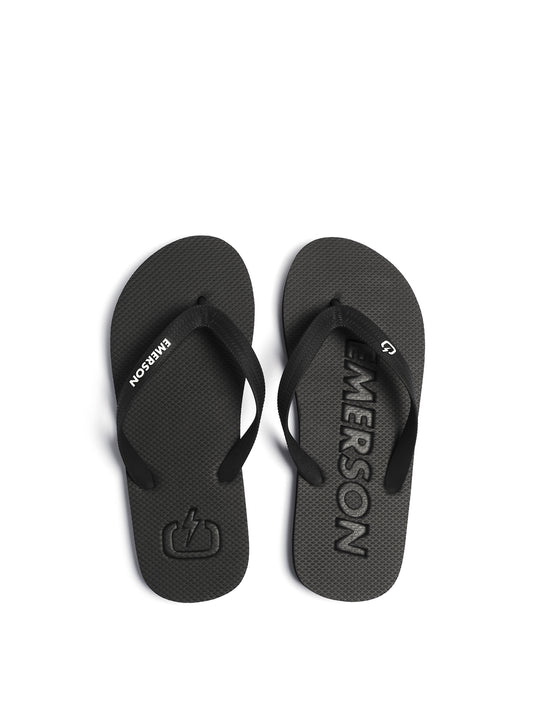 Emerson Men's Flip Flops Black/Black 241.EM95.03-Black-Black