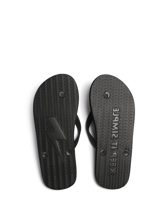 Emerson Men's Flip Flops Black/Black 241.EM95.03-Black-Black