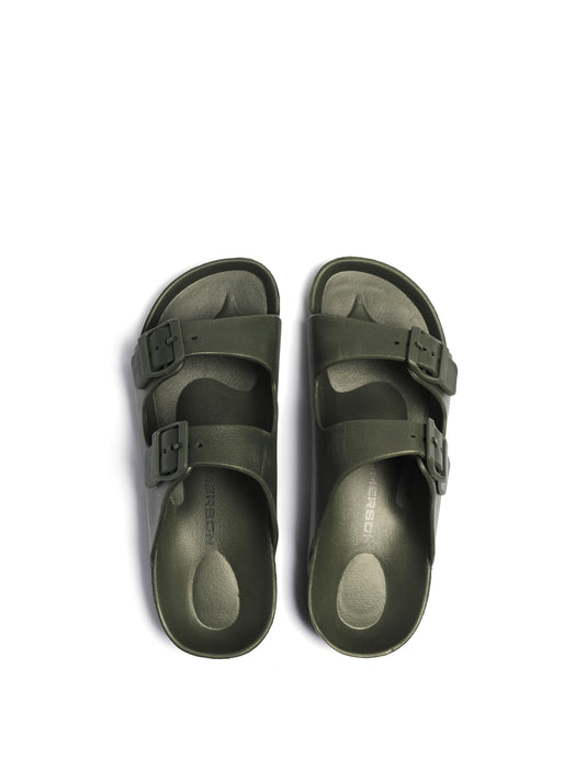 Emerson Men's Two-Strap Slides Army Green 241.EM95.25-Army-Green