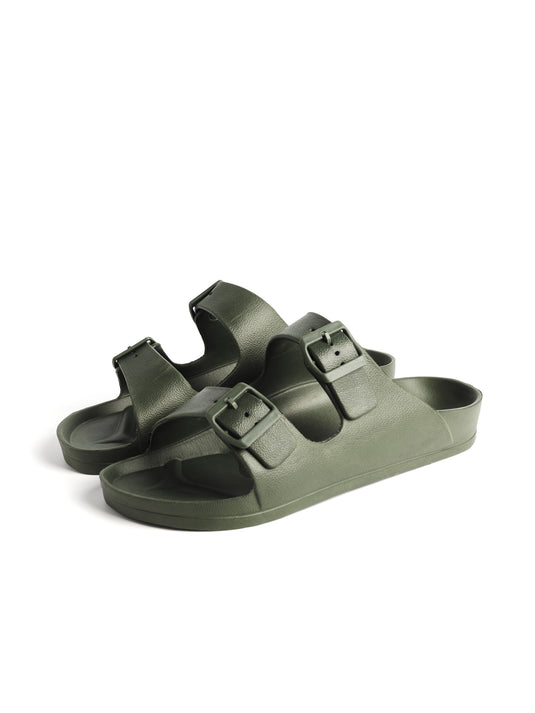 Emerson Men's Two-Strap Slides Army Green 241.EM95.25-Army-Green