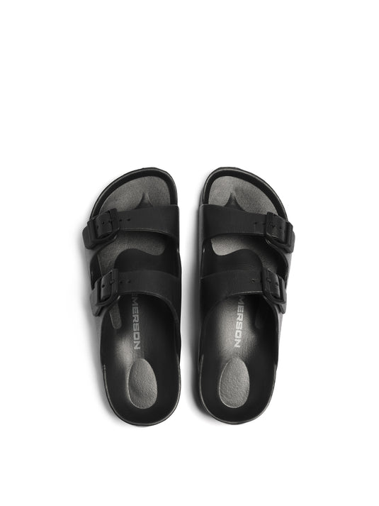 Emerson Men's Two-Strap Slides Black 241.EM95.25-Black