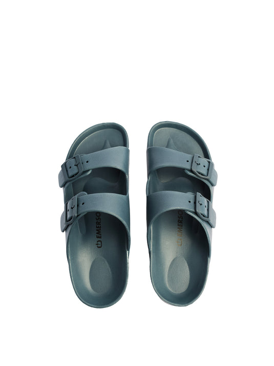 Emerson Men's Two-Strap Slides Dusty Blue 241.EM95.25-Dusty-Blue