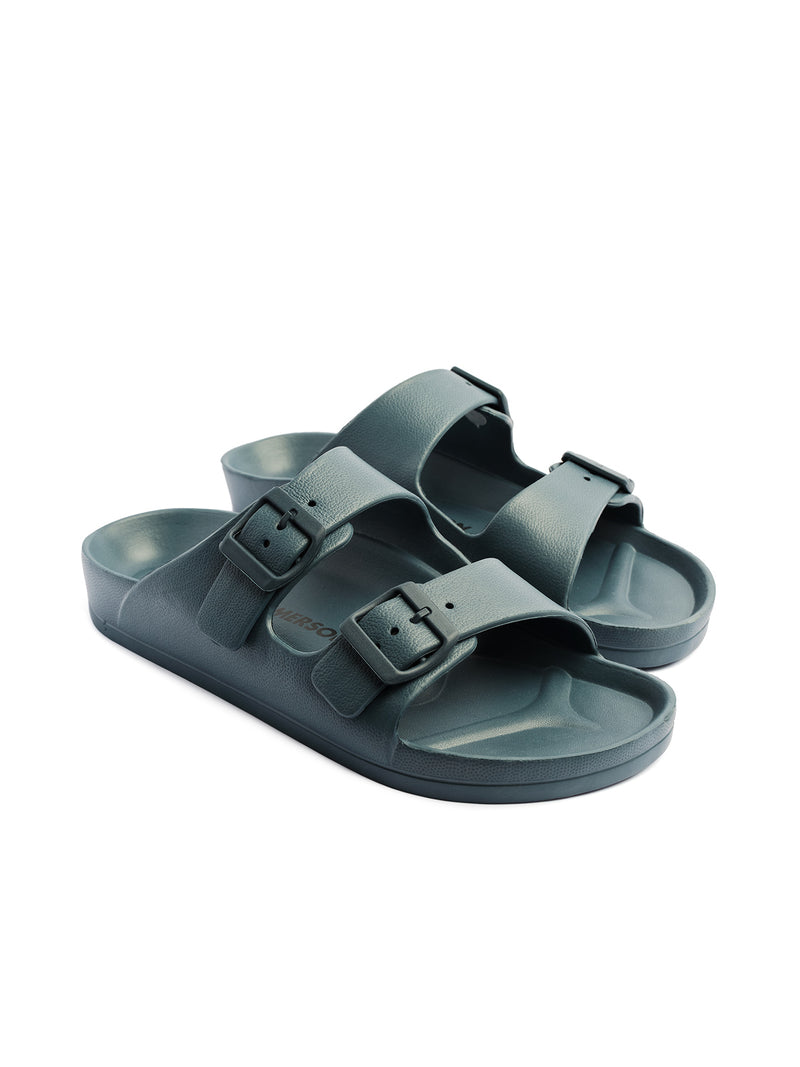 Load image into Gallery viewer, Emerson Men's Two-Strap Slides Dusty Blue 241.EM95.25-Dusty-Blue
