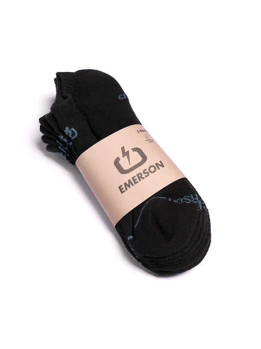 Emerson Unisex Basic Low Socks (3-Pack) Black 241.EU08.41-Black