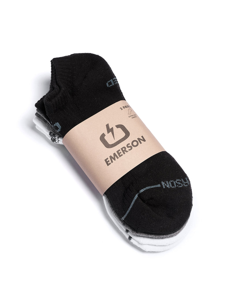 Load image into Gallery viewer, Emerson Unisex Basic Low Socks (3-Pack) Multi 241.EU08.41-Multi
