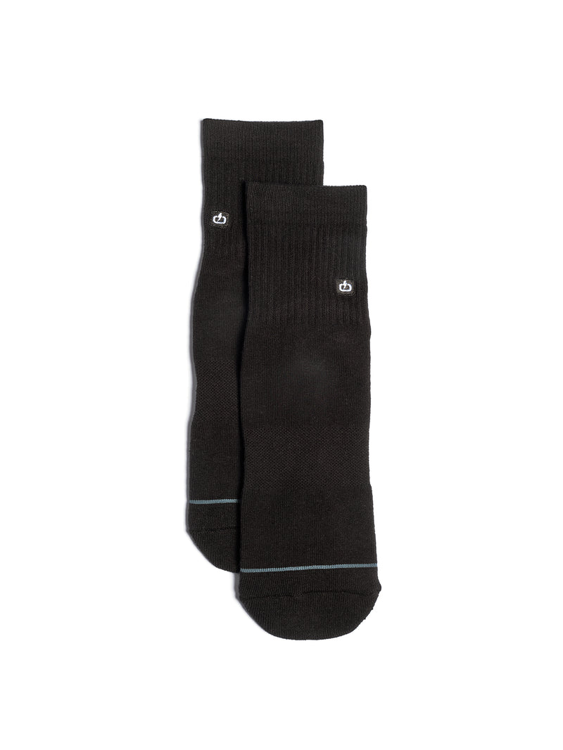 Load image into Gallery viewer, Emerson Unisex Basic Mid Crew Socks (2 Pack) Black/Black 241.EU08.43-Black/Black
