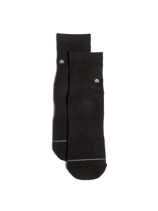 Emerson Unisex Basic Mid Crew Socks (2 Pack) Black/Black 241.EU08.43-Black/Black