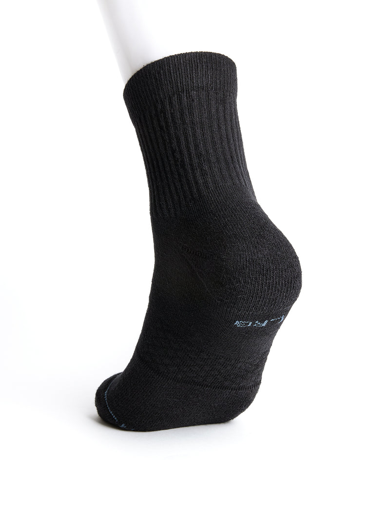 Load image into Gallery viewer, Emerson Unisex Basic Mid Crew Socks (2 Pack) Black/Black 241.EU08.43-Black/Black

