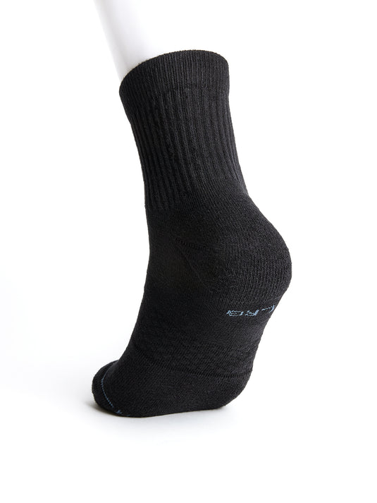 Emerson Unisex Basic Mid Crew Socks (2 Pack) Black/Black 241.EU08.43-Black/Black