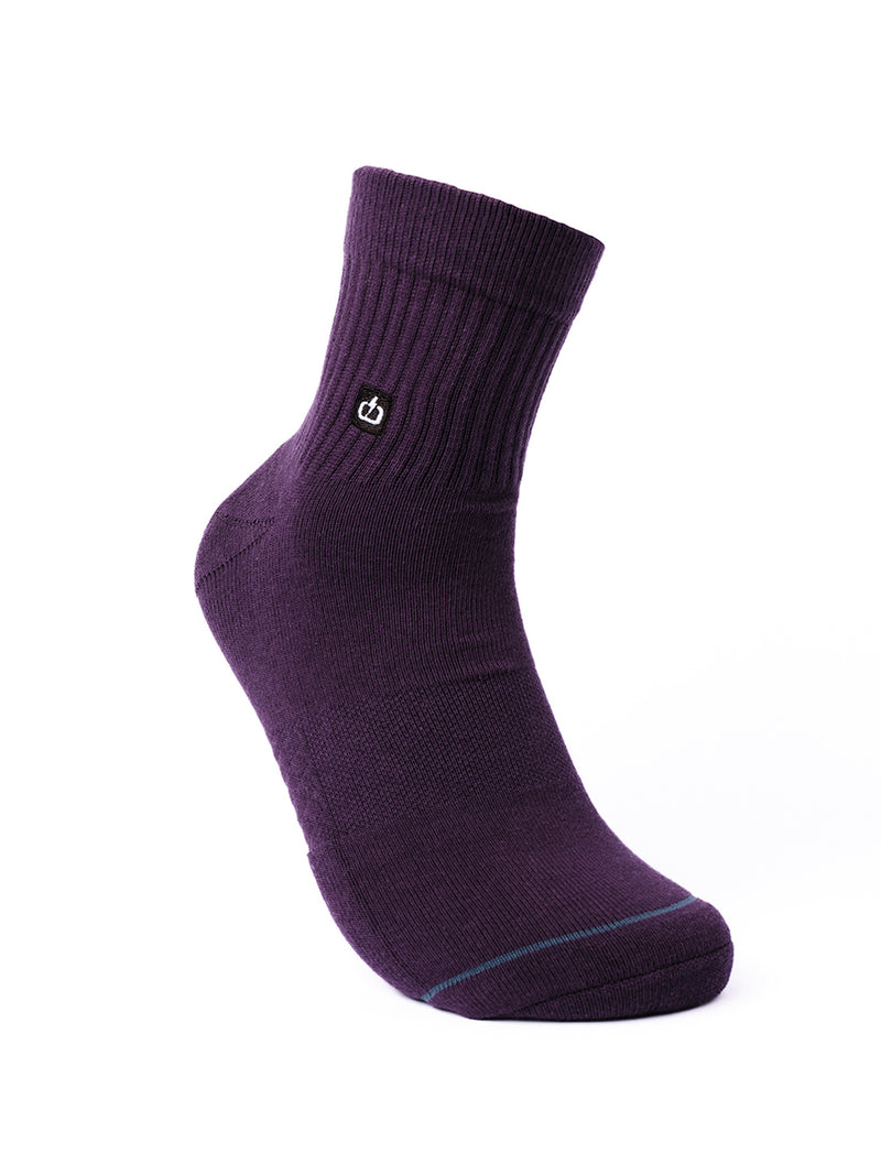 Load image into Gallery viewer, Emerson Unisex Basic Mid Crew Socks (2 Pack) Petrol/D.Purple 241.EU08.43-Petrol/D.Purple
