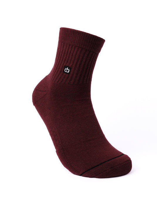 Emerson Unisex Basic Mid Crew Socks (2 Pack) Wine/Midnight 241.EU08.43-Wine/Midnight