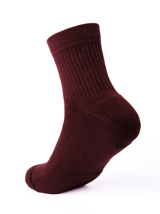 Emerson Unisex Basic Mid Crew Socks (2 Pack) Wine/Midnight 241.EU08.43-Wine/Midnight