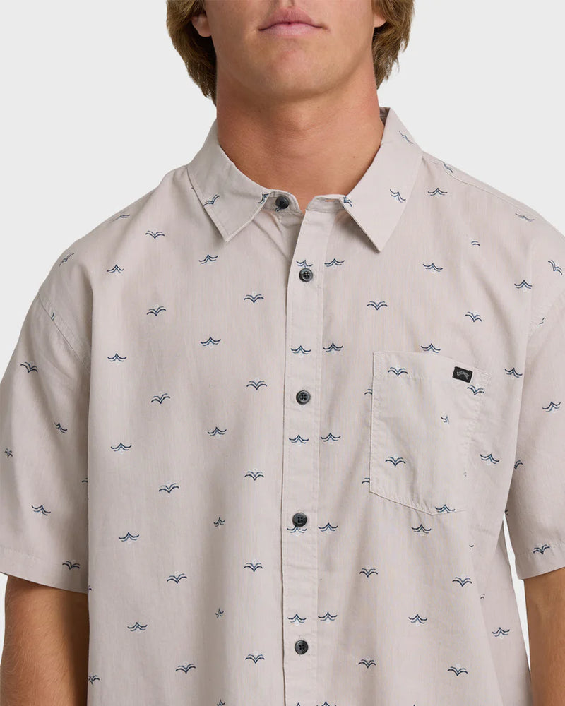 Load image into Gallery viewer, Billabong Men's Sundays Mini Short Sleeve Shirt Ash Rose 24A041506-ASR
