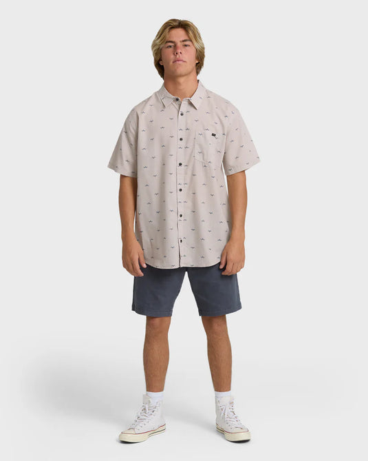 Billabong Men's Sundays Mini Short Sleeve Shirt Ash Rose 24A041506-ASR