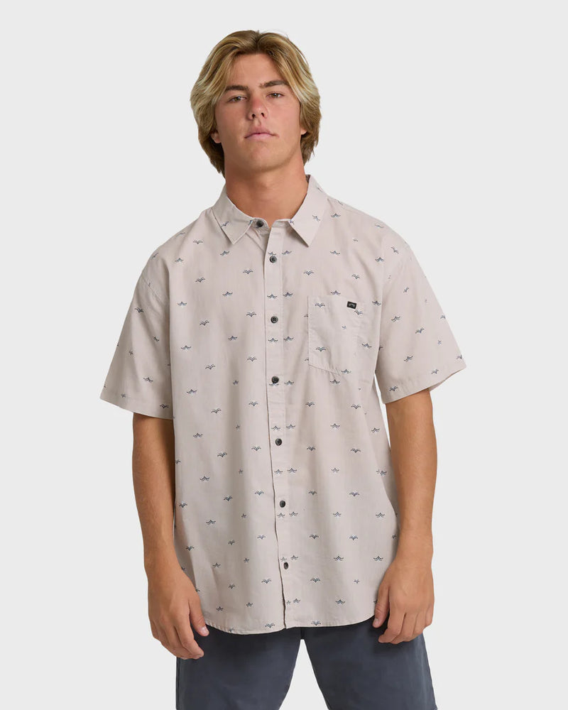 Load image into Gallery viewer, Billabong Men's Sundays Mini Short Sleeve Shirt Ash Rose 24A041506-ASR
