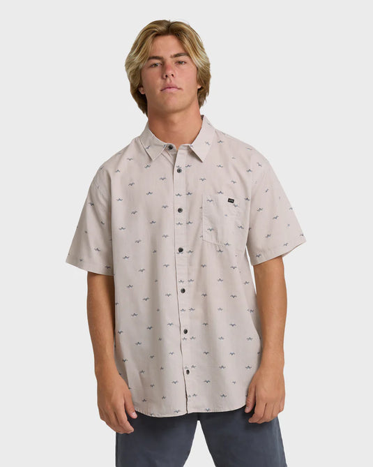 Billabong Men's Sundays Mini Short Sleeve Shirt Ash Rose 24A041506-ASR