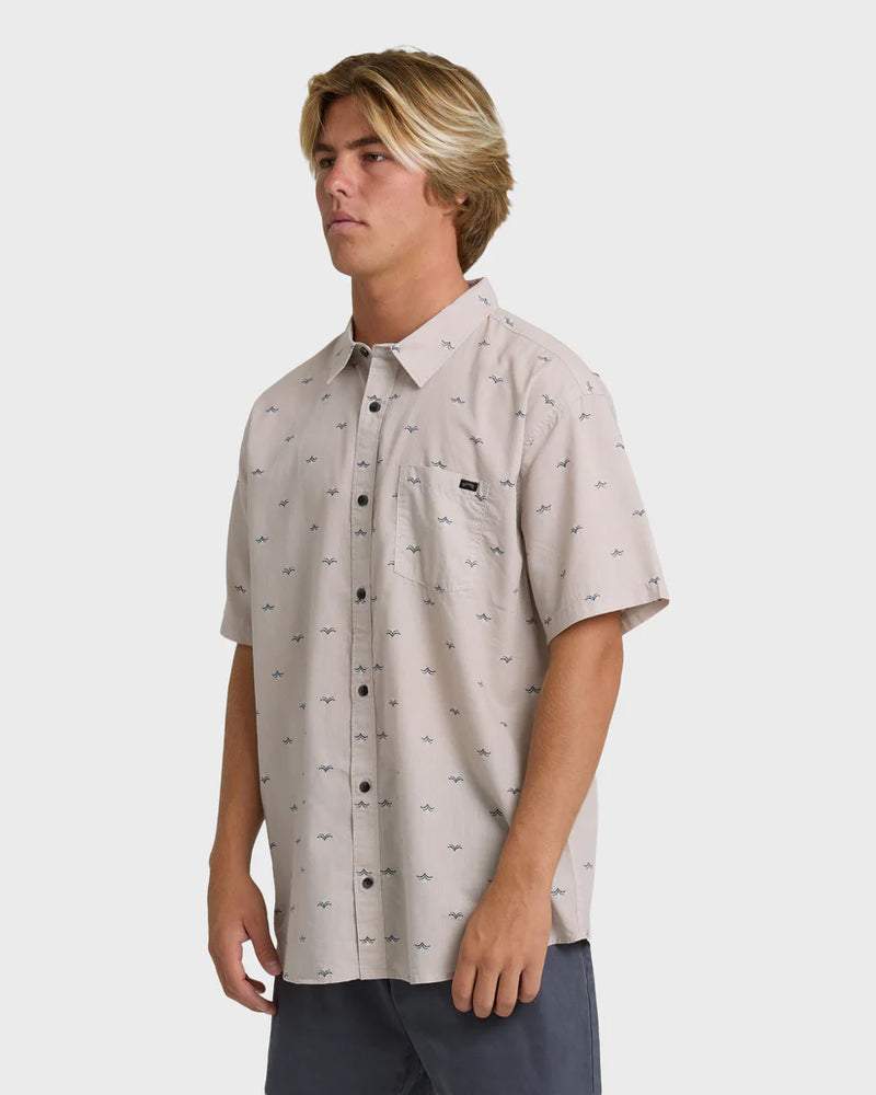 Load image into Gallery viewer, Billabong Men's Sundays Mini Short Sleeve Shirt Ash Rose 24A041506-ASR
