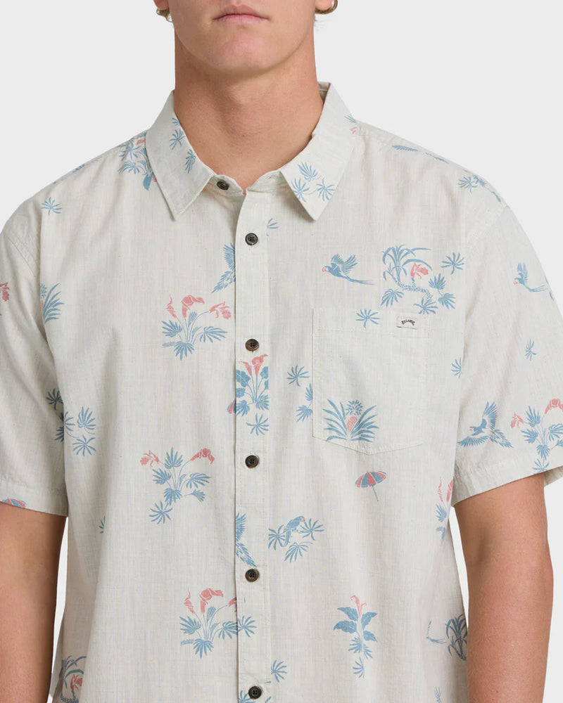Load image into Gallery viewer, Billabong Men's Sundays Mini Short Sleeve Shirt Stone 24A041506-STN
