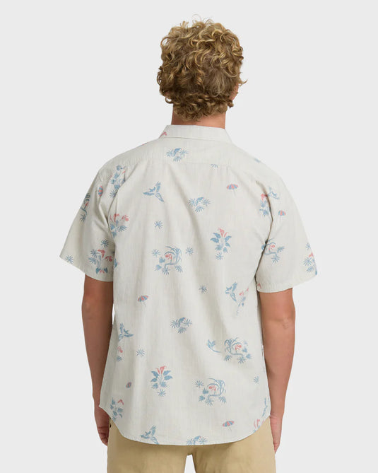 Billabong Men's Sundays Mini Short Sleeve Shirt Stone 24A041506-STN