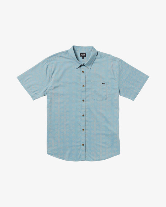 Billabong Men's Sundays Short Sleeve Shirt Washed Blue 24A041506-WBL