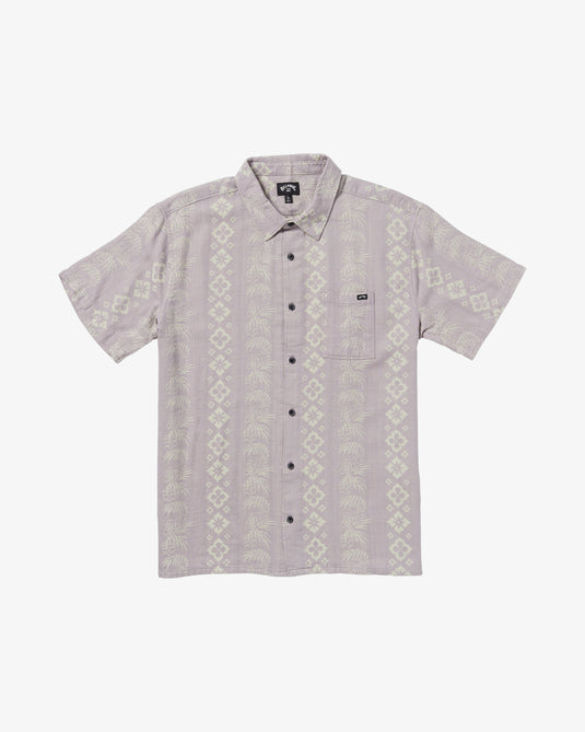 Billabong Men's Sundays Jacquard Short Sleeves Shirt Light Purple 24A041507-LPU