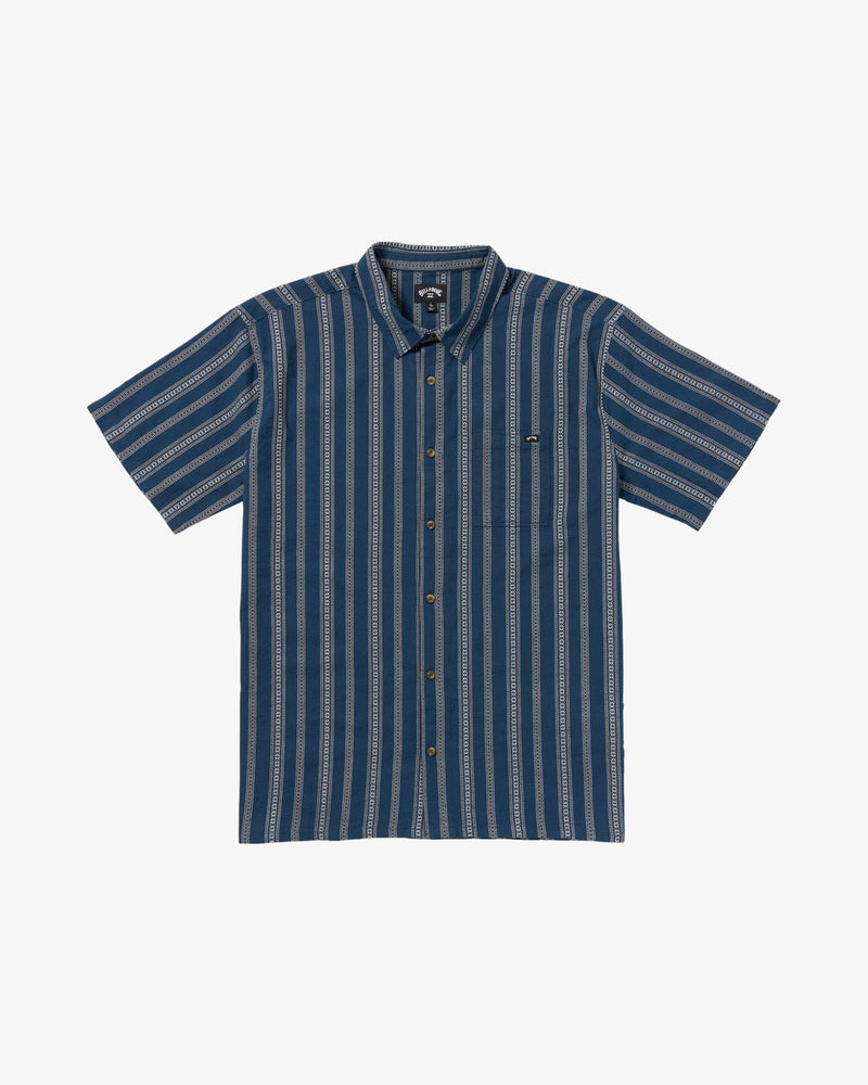 Load image into Gallery viewer, Billabong Men&#39;s Sundays Jacquard Short Sleeve Shirt Midnight 24A041507-MID

