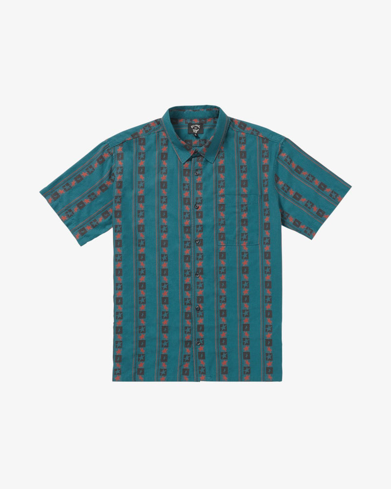 Load image into Gallery viewer, Billabong Men&#39;s Mami Wata Star Short Sleeve Shirt Teal 24A042501_TEA
